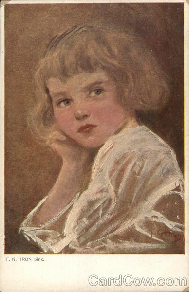 Portrait of a Girl Frantisek Karel Hron Children