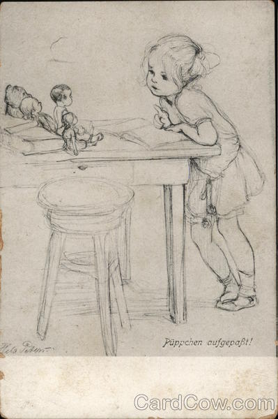 Child Playing with Dolls Hela Peters Children