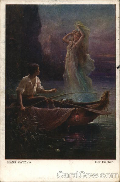 Fisherman Sees Vision of Woman (Mermaid?) Hans Zatzka