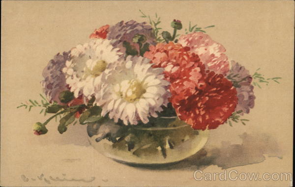 Colorful Bouquet in Clear Vase C. Klein