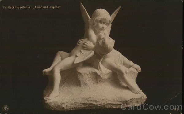 Sculpture of Child Angels Embracing Sculpture & Carving