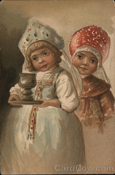 Russian Children with a chalise