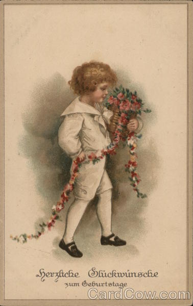 Child Carrying Flowers Children