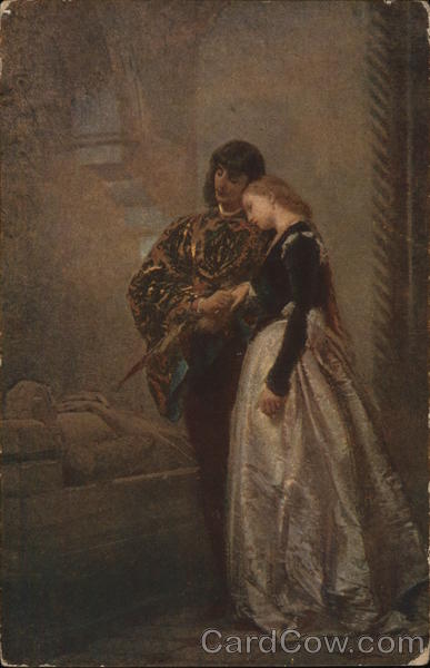 Lovers at the Tomb of Romeo and Juliette Art
