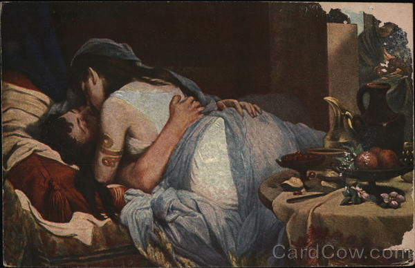 The Bride of Corinth Man and Woman Kissing on Bed