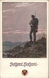 Army Man Standing World War I Postcard Postcard