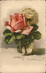 Rose in a Glass Postcard