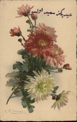 Red and White Flowers C. Klein Postcard Postcard