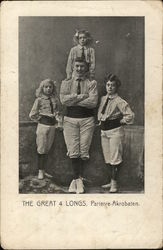 The Great 4 Longs, Parterre-Akrobaten. Acrobats The Great 4 Longs, Parterre-Akrobaten. Acrobats