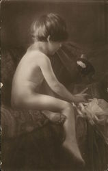 Fritz Witzel - Froshkonig Nude Boy w/Frog King Postcard