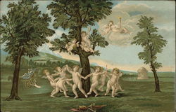 Angels Playing Around a Tree, Some Above Ground Angels Playing Around a Tree, Some Above Ground