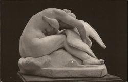 Leda and the Swan Sculpture & Carving Postcard Postcard