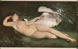 Leda and the Swan Women Postcard Postcard
