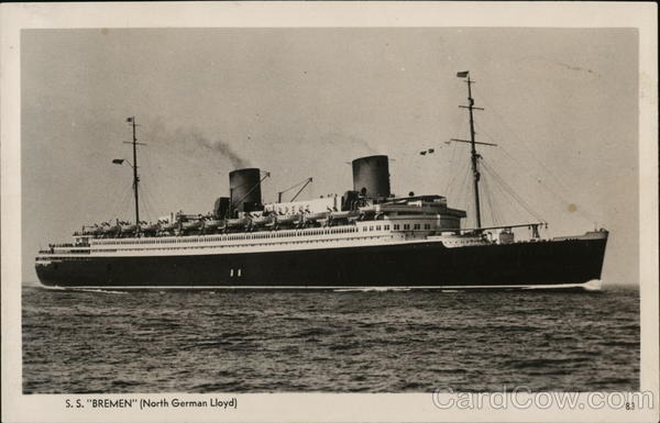 North German Lloyd S.S. Bremen Cruise Ships