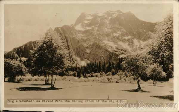 Big 4 Mountain from Dining Porch of Big 4 Inn Granite Falls Washington