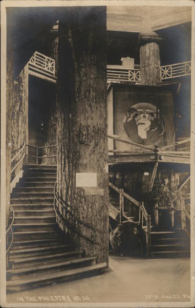 In the Forestry Building Seattle Washington 1909 Alaska Yukon-Pacific Exposition