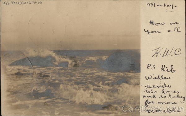 Waves off Stratford Point Connecticut