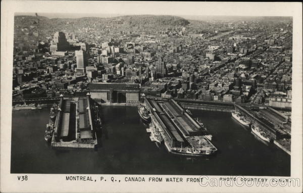 Montreal From Water Front QC Canada Quebec