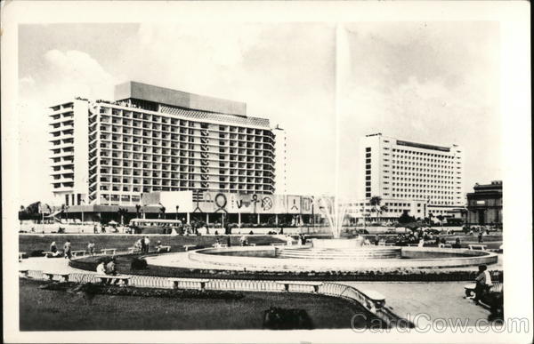 The Nile Hilton Hotel and Municipality Building Cairo Egypt