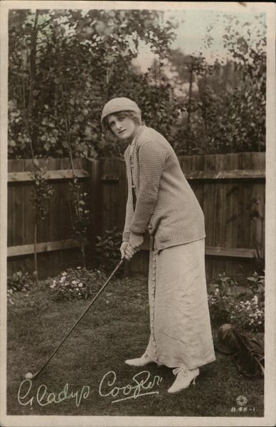 Gladys Cooper playing Golf Actresses