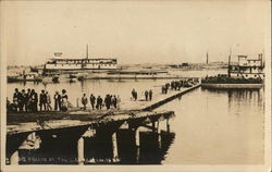 A Scene at the Dock Postcard