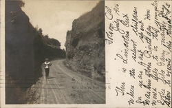 Boy at Lincoln's Cut, California Central Railroad CCRR Folsom, CA Postcard Postcard Postcard