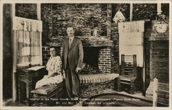 Interior of the Paper House Postcard