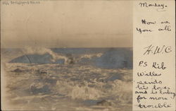 Waves off Stratford Point Connecticut Postcard Postcard Postcard