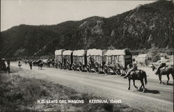 H.C. Lewis Ore Wagons Postcard