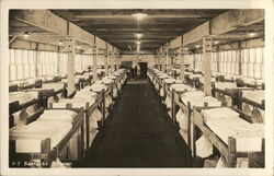 Barracks Interior - Farragut Naval Training Station Navy Postcard Postcard Postcard