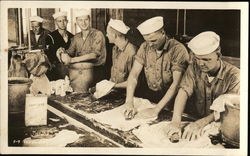 Sailors Doing Laundry - Farragut Naval Training Station Postcard