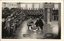 Marlinspike Instruction - Farragut Naval Training Station Postcard