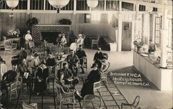 YWCA. Hostess House Camp Fremont (now MacArthur Park) Interior Postcard
