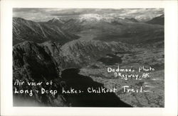 Air View of Long and Deep Lakes Postcard