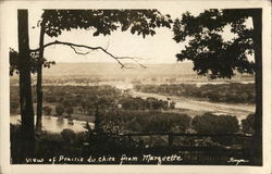 View of Town from Marquette Prairie du Chien, WI Postcard Postcard 