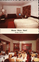 Manor Motor Hotel Guelph, ON Canada Ontario Postcard Postcard Postcard