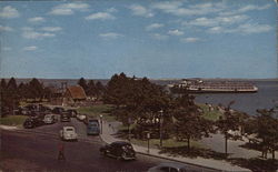 Pilgrim House and Plymouth Harbor from Cole's Hill Postcard