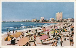 Playa Pocitos Montevideo, Uruguay Postcard Postcard Postcard