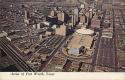 Aerial View Fort Worth, TX Postcard Postcard Postcard