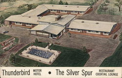 Thunderbird Motor Hotel & Silver Spur Restaurant Postcard