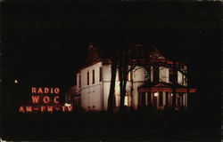 WOC-AM-FM-TV Davenport, IA Postcard Postcard Postcard