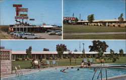 Tulare Inn Motel - Perry's Coffee Shop California Postcard Postcard Postcard