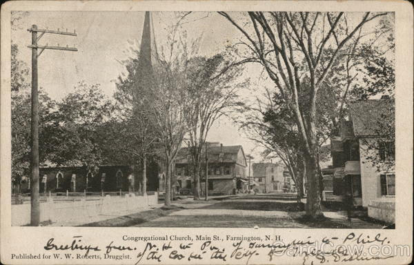 Congregational Church on Main St. Farmington New Hampshire