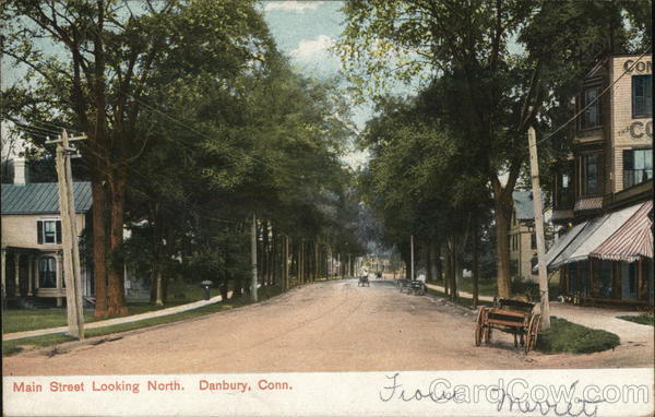 Main Street Looking North Danbury Connecticut