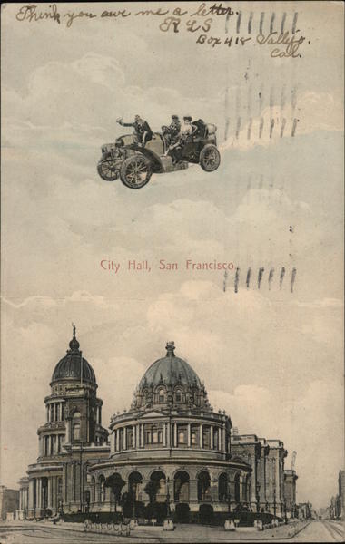 City Hall Fantasy Flying Car San Francisco California