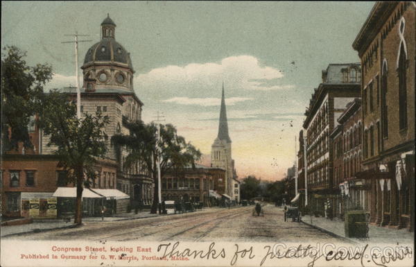 Congress Street, looking East Portland Maine