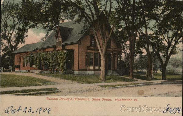 Admiral Dewey's Birthplace, State Street Montpelier Vermont