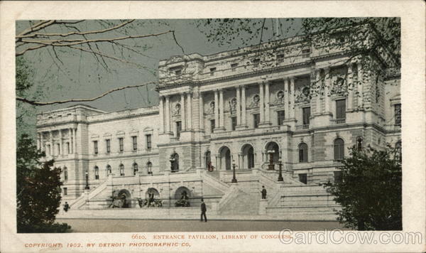 Entrance Pavilion, Library of Congress Washington District of Columbia