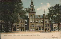 County Court House and City Hall New Haven, CT Postcard Postcard Postcard