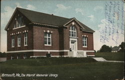 Yarmouth, ME., The Merrill Memorial Library Postcard